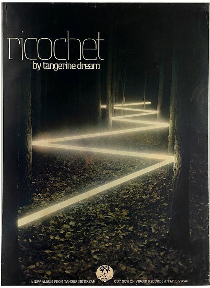 Tangerine Dream – Ricochet album art and promo poster - Fonts In Use